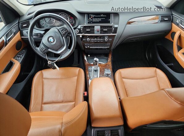 5UXWX9C53G0D75877 2016 BMW X3 Blue Dashboard view