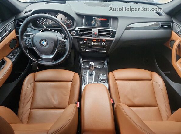 5UXWX9C53G0D90203 2016 BMW X3 Gray Dashboard view