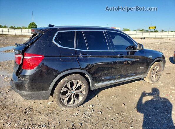 5UXWX9C53H0T04659 2017 BMW X3 Black Задня права чверть