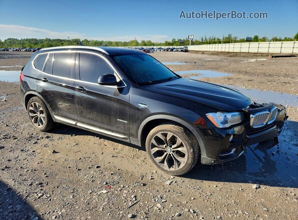 5UXWX9C53H0T04659 2017 BMW X3 Black Передня права чверть