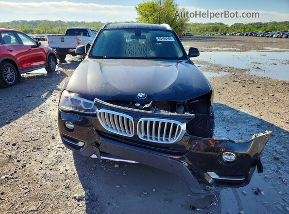5UXWX9C53H0T04659 2017 BMW X3 Black Вид спереду
