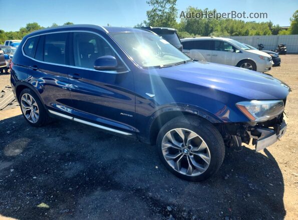 5UXWX9C54G0D67268 2016 BMW X3 Blue Front right