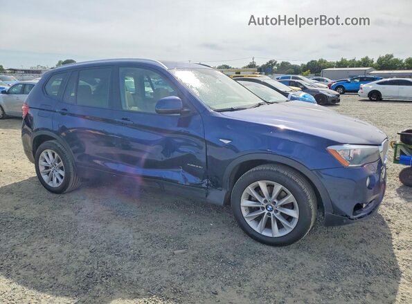 5UXWX9C55G0D76626 2016 BMW X3 Blue Przód prawy