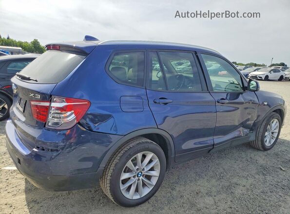 5UXWX9C55G0D76626 2016 BMW X3 Blue Tył prawy
