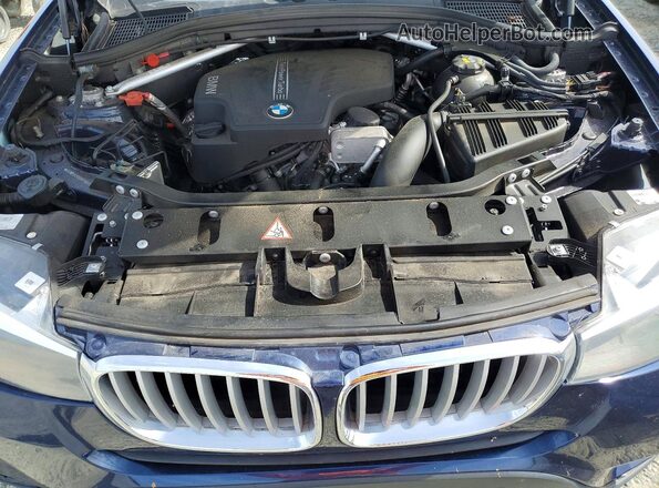 5UXWX9C55G0D76626 2016 BMW X3 Blue Widok komory silnika