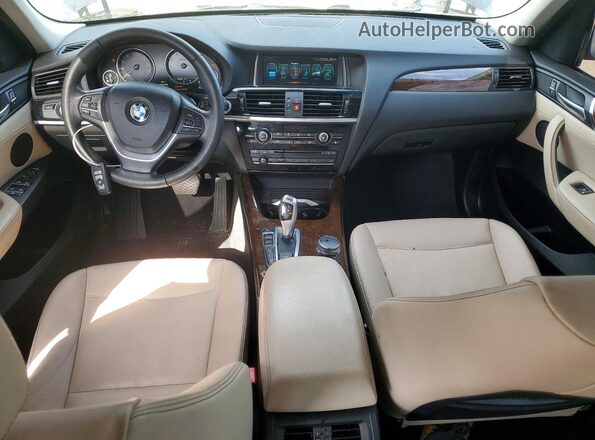 5UXWX9C55H0T02167 2017 BMW X3 Black Вид панелі приладів
