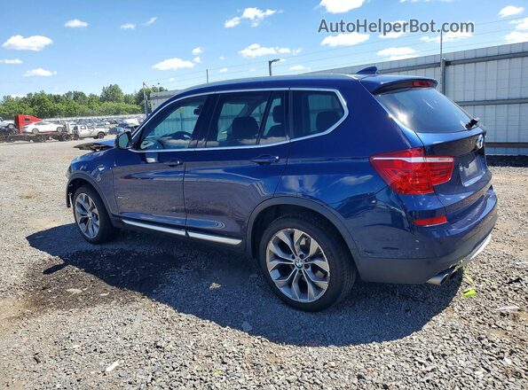 5UXWX9C56G0D80748 2016 BMW X3 Blue Rear left