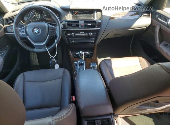 5UXWX9C56G0D80748 2016 BMW X3 Blue Dashboard view