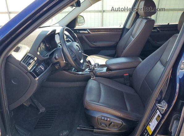 5UXWX9C56G0D80748 2016 BMW X3 Blue Front interior view