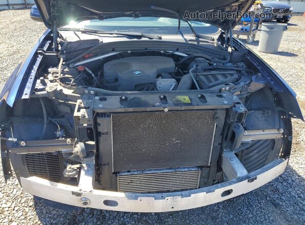 5UXWX9C56G0D80748 2016 BMW X3 Blue Engine compartment view