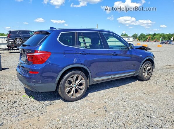 5UXWX9C56G0D80748 2016 BMW X3 Blue Rear right