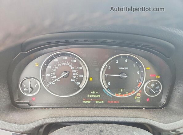 5UXWX9C56G0D81902 2016 BMW X3 Black Սարքավորումների վահանակի տեսք