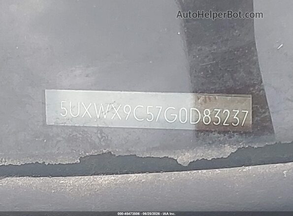 5UXWX9C57G0D83237 2016 BMW X3 White Engine compartment view