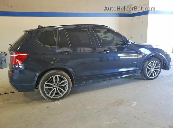 5UXWX9C57H0T04602 2017 BMW X3 Blue უკანა მარჯვენა