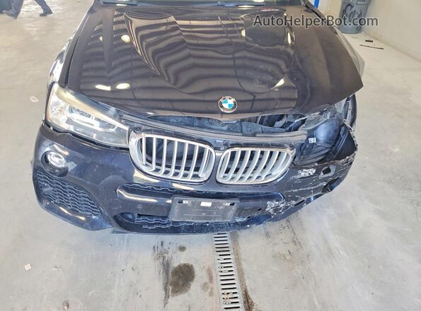 5UXWX9C57H0T04602 2017 BMW X3 Blue ძრავის განყოფილების ხედი