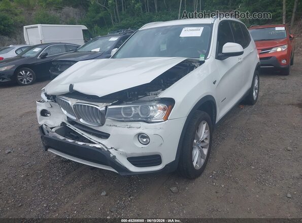 5UXWX9C57H0T15311 2017 BMW X3 White წინა მარცხენა ხედი სამი მეოთხედიდან
