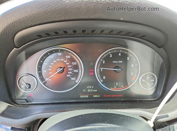 5UXWX9C58G0D66057 2016 BMW X3 White Вид щитка приладів