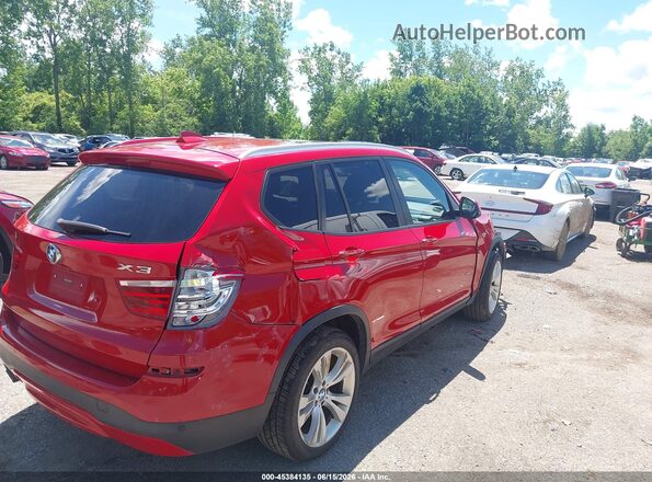 5UXWX9C5XG0D77917 2016 BMW X3 Красный Задняя правая четверть