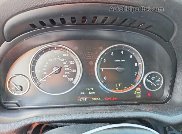 5UXWX9C5XG0D82308 2016 BMW X3 Black Սարքավորումների վահանակի տեսք