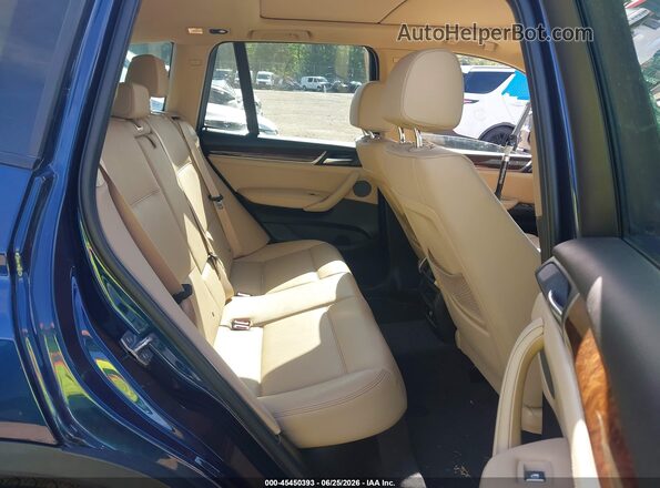 5UXWX9C5XH0T07428 2017 BMW X3 Blue Widok naklejki z numerem VIN