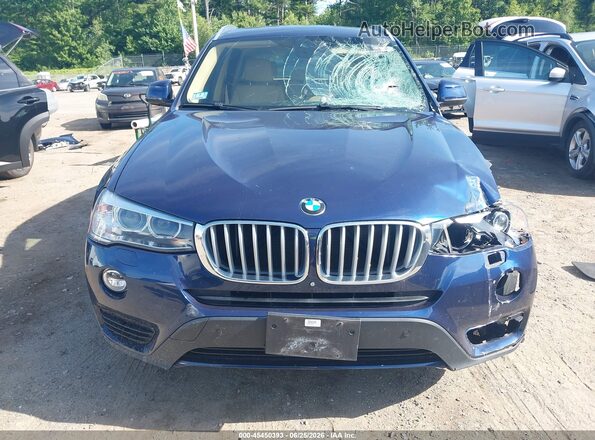 5UXWX9C5XH0T07428 2017 BMW X3 Blue Widok zestawu wskaźników