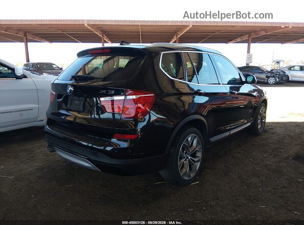 5UXWZ7C33H0V91241 2017 BMW X3 Black Tył prawy