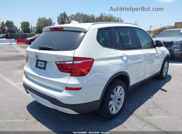 5UXWZ7C33H0X43373 2017 BMW X3 White Trasero derecho