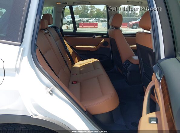 5UXWZ7C33H0X43373 2017 BMW X3 White Vista de la etiqueta del VIN