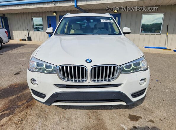 5UXWZ7C37H0V88679 2017 BMW X3 White Widok z przodu