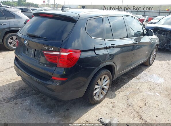 5UXWZ7C39H0V88280 2017 BMW X3 Black Задня права чверть