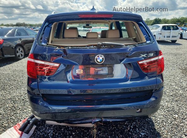 5UXWZ7C53G0T42762 2016 BMW X3 Blue Հետևի տեսք