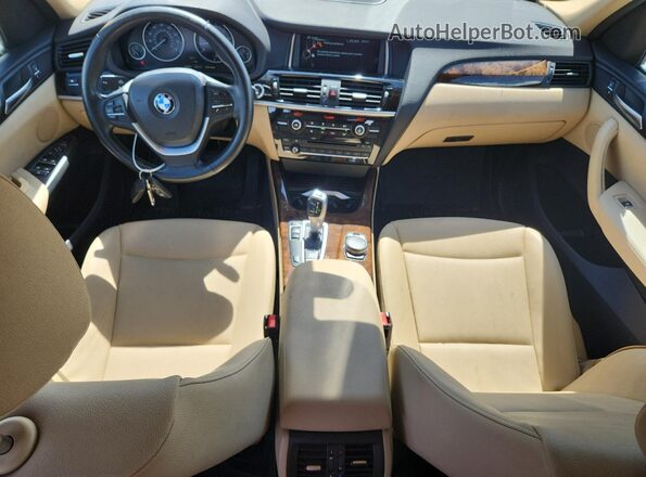 5UXWZ7C53G0T42762 2016 BMW X3 Blue Առջևի վահանակի տեսք
