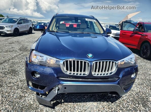 5UXWZ7C53G0T42762 2016 BMW X3 Blue Դիմացի տեսք
