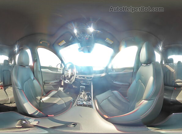 5XXG44J82PG191122 2023 KIA K5 Синий Панорамный вид салона 360°