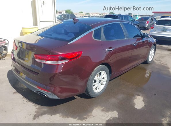 5XXGT4L35GG015282 2016 KIA OPTIMA Maroon Задня права чверть