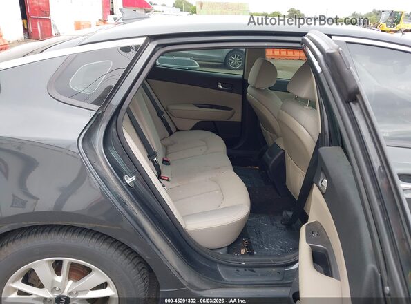 5XXGT4L35GG028047 2016 KIA OPTIMA Gray Vista de la etiqueta del VIN