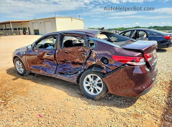 5XXGT4L37GG084099 2016 KIA OPTIMA Burgundy Trasero izquierdo
