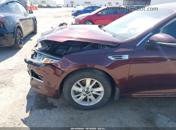 5XXGT4L39GG105342 2016 KIA OPTIMA Red Widok z przodu