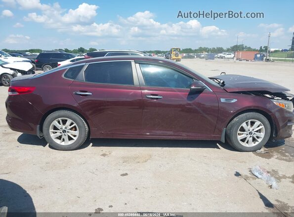 5XXGT4L39GG105342 2016 KIA OPTIMA Red Widok wnętrza z tyłu