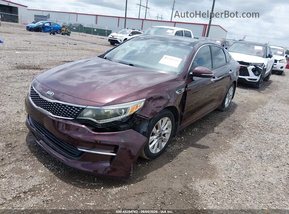 5XXGU4L30JG217029 2018 KIA OPTIMA Burgundy Передня ліва чверть