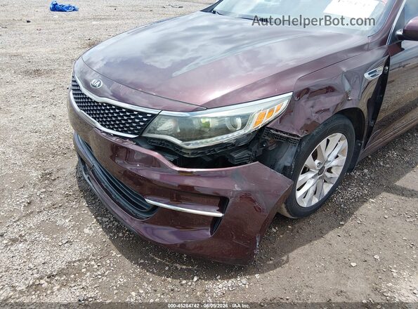 5XXGU4L30JG217029 2018 KIA OPTIMA Burgundy Вид спереду