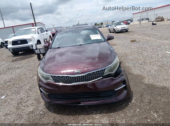 5XXGU4L30JG217029 2018 KIA OPTIMA Burgundy Вид щитка приладів