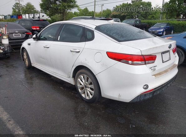 5XXGU4L36GG006345 2016 KIA OPTIMA White Rear left