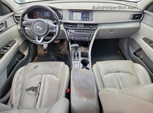 5XXGU4L37GG057675 2016 KIA OPTIMA White Dashboard view