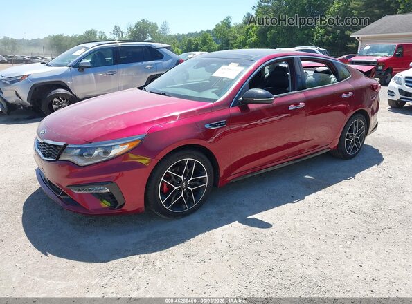5XXGW4L20LG416957 2020 KIA OPTIMA Maroon წინა მარცხენა ხედი სამი მეოთხედიდან