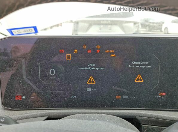 5XYC34JAXSG003522 2025 KIA EV6 Gray Instrument cluster view
