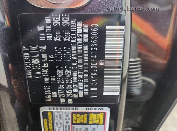 5XYK23DF4TG363063 2026 KIA SPORTAGE Charcoal 