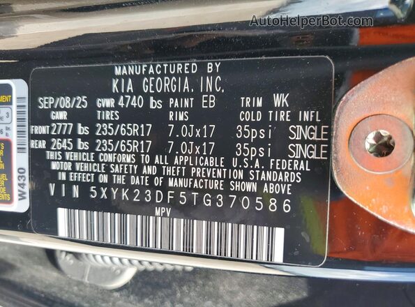 5XYK23DF5TG370586 2026 KIA SPORTAGE Black 