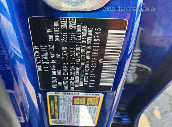 5XYK33AF1PG118745 2023 KIA SPORTAGE Blue 