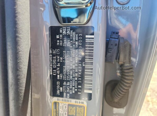 5XYK43AF4PG094003 2023 KIA SPORTAGE Gray 